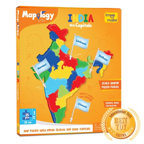 Mapology India with State Capitals