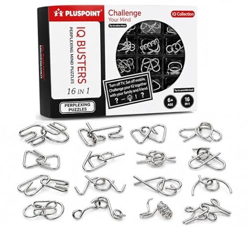 PLUSPOINT Brain Teasers Metal Wire Puzzle IQ Mental Puzzle Toys