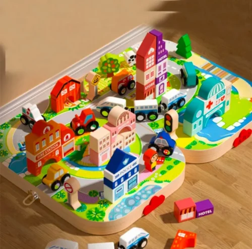 Wooden City Building Blocks Set – Urban Adventure Play Set
